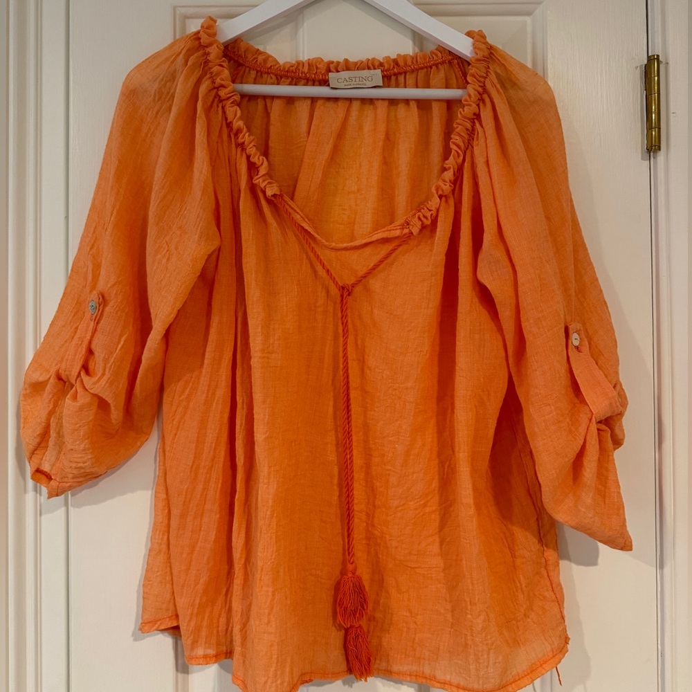 Orange cotton top